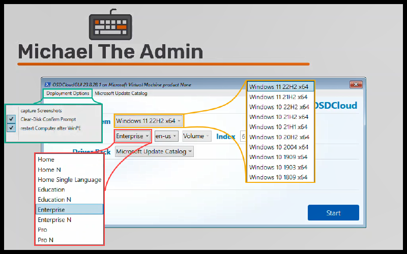 OSDCloud GUI Defaults